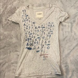 Abercrombie nautical v neck